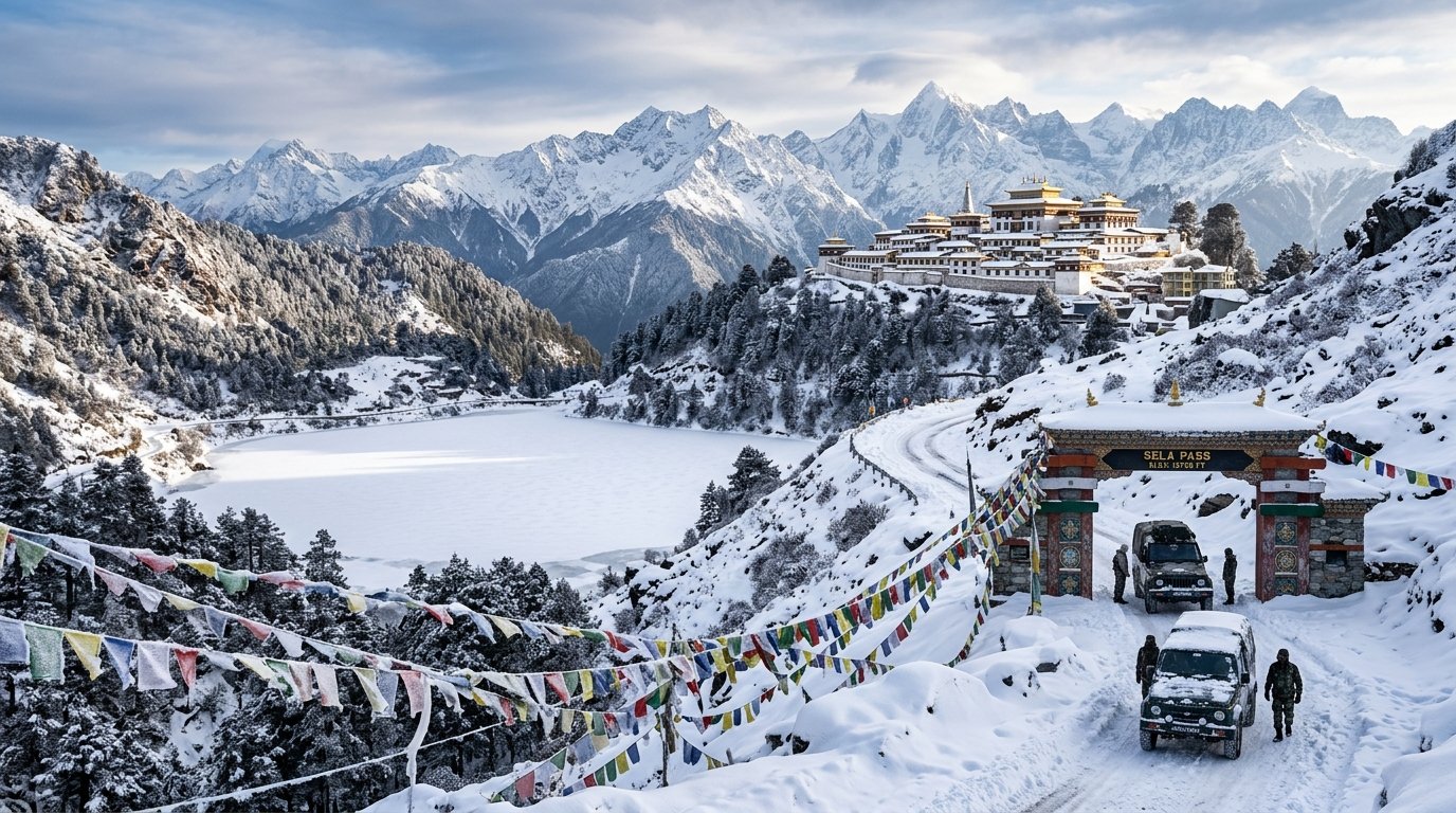 Dhamaka Arunachal Pradesh Winter Snow Trip 2027 — Tawang & Sela Pass (Includes SL Class Train Ticket)