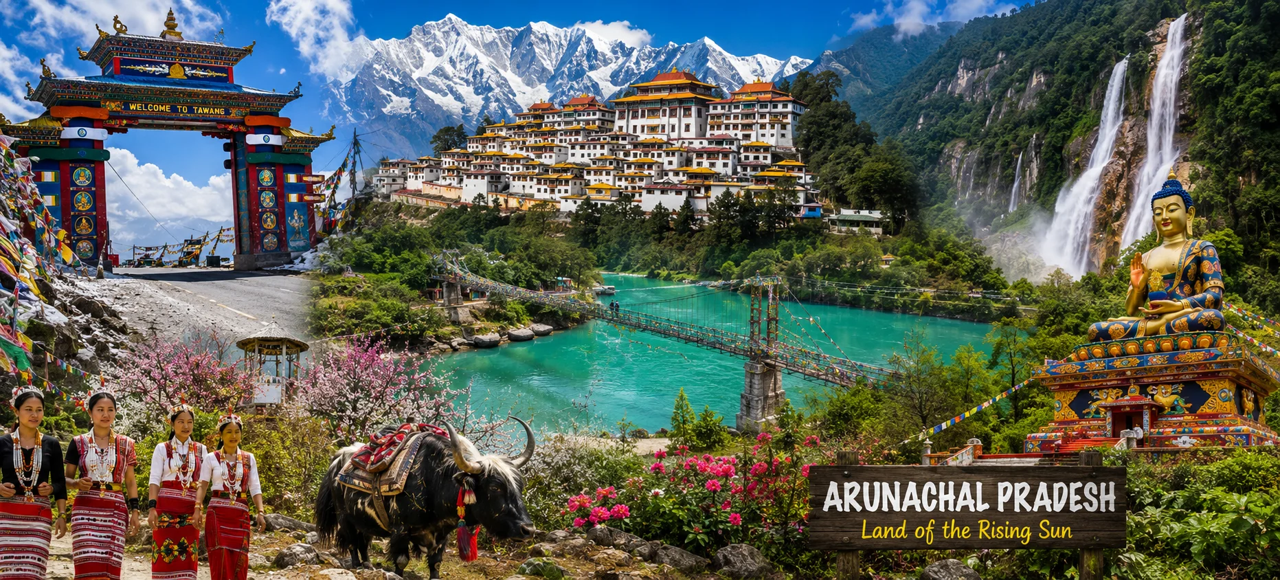Arunachal Pradesh Puja Special 2026: Tawang Monastery & Sela Pass Group Tour from Kolkata (17 Oct)