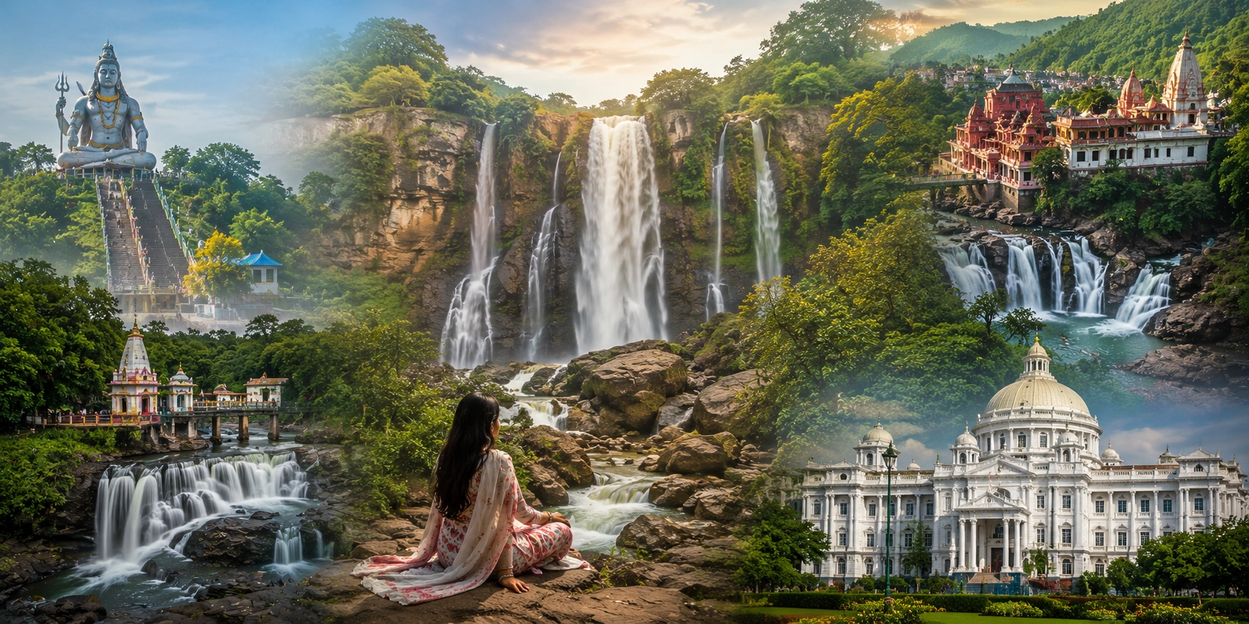 Explore Jharkhand: 3 Nights 4 Days Dhanbad, Giridih, Rajrappa & Ranchi Complete Waterfalls & Temple Group Tour