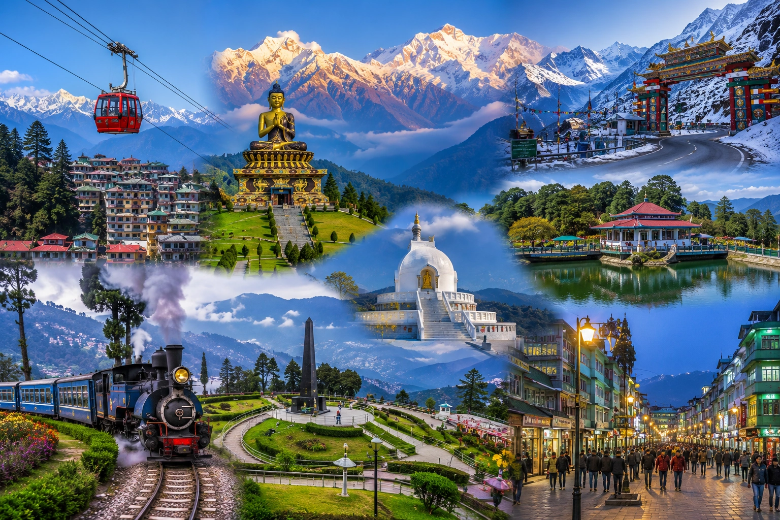 Gangtok & Darjeeling Classic Combo: 5 Nights 6 Days Tsomgo Lake, Tiger Hill Sunrise & Tea Gardens Tour