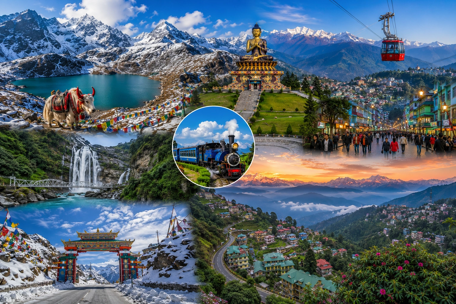 North Sikkim & Darjeeling Grand Circuit: 7 Nights 8 Days Yumthang Valley of Flowers, Lachung & Tiger Hill Tour