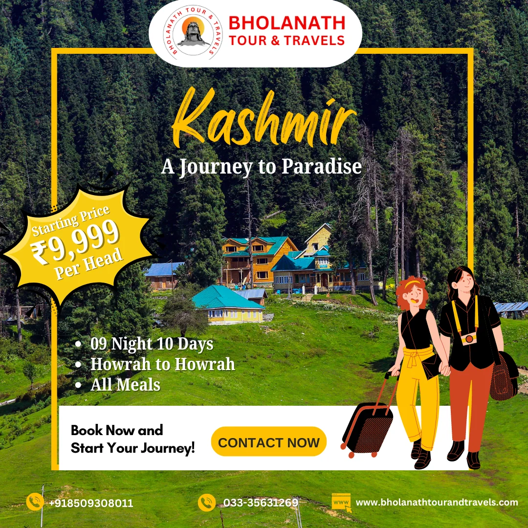 Kashmir Tour Packages | Bholanath Tour & Travels | Best Tour & Travel Company in Kolkata | For Booking Call Us : +918509308011