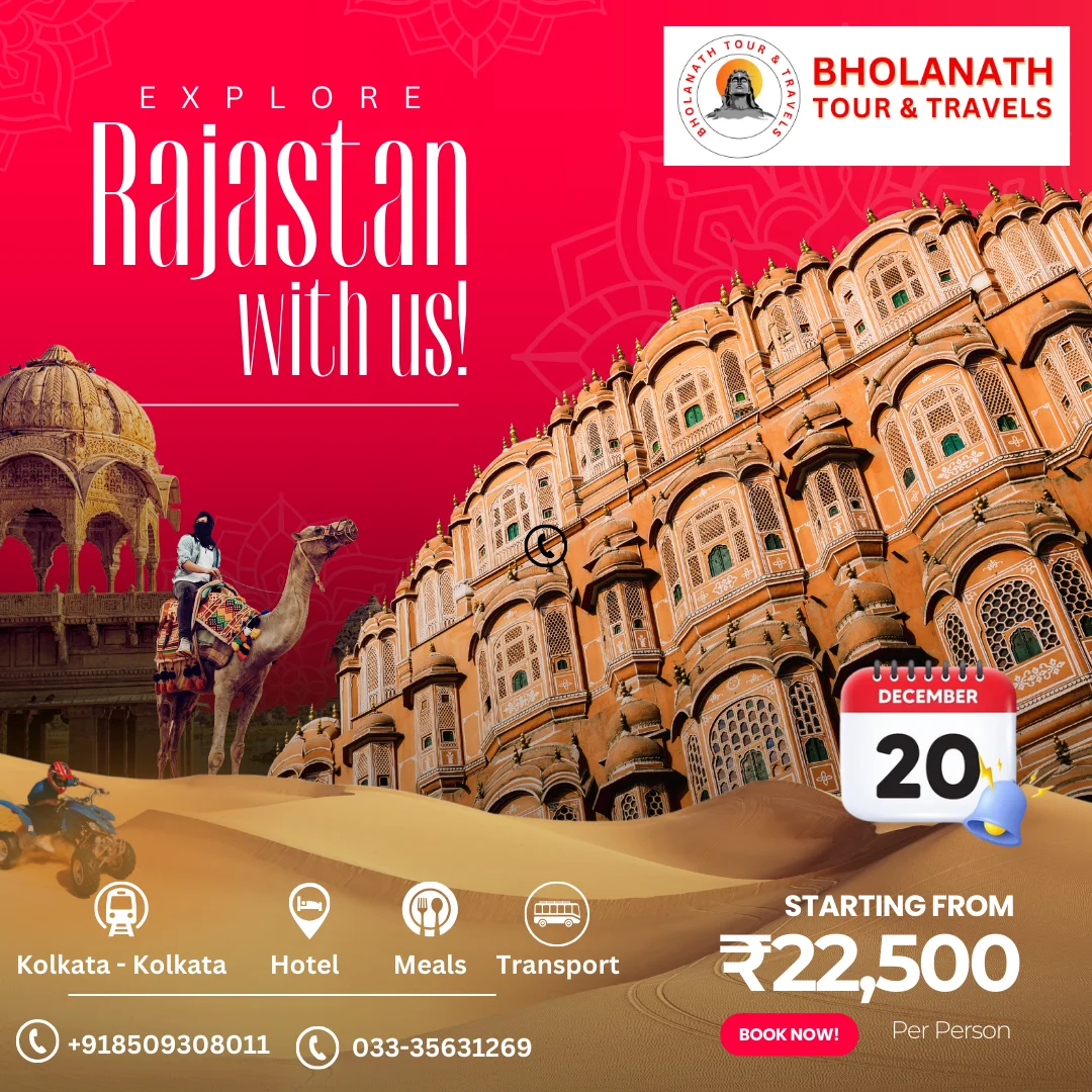 Rajasthan Tour Packages | Bholanath Tour & Travels | Best Tour & Travel Company in Kolkata | For Booking Call Us : +918509308011